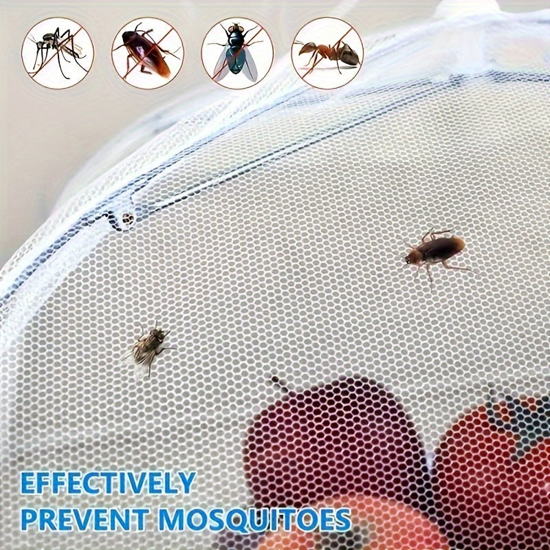1 Stück Pop-Up Mesh Lebensmittelabdeckungszelt (43,18 Cm X 43,18 Cm X 22,86 Cm), Zusammenklappbarer Und Waschbarer Lebensmittelschutz, Outdoor-Picknick-Lebensmittelnetzschirm, Hochwertiges Organza-Material, Platzsparendes Design, Praktische Luftige Kuppe