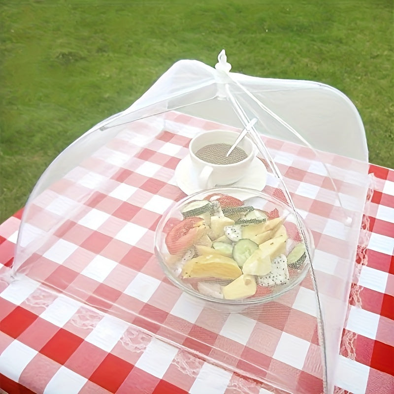 1 Stück Pop-Up Mesh Lebensmittelabdeckungszelt (43,18 Cm X 43,18 Cm X 22,86 Cm), Zusammenklappbarer Und Waschbarer Lebensmittelschutz, Outdoor-Picknick-Lebensmittelnetzschirm, Hochwertiges Organza-Material, Platzsparendes Design, Praktische Luftige Kuppe