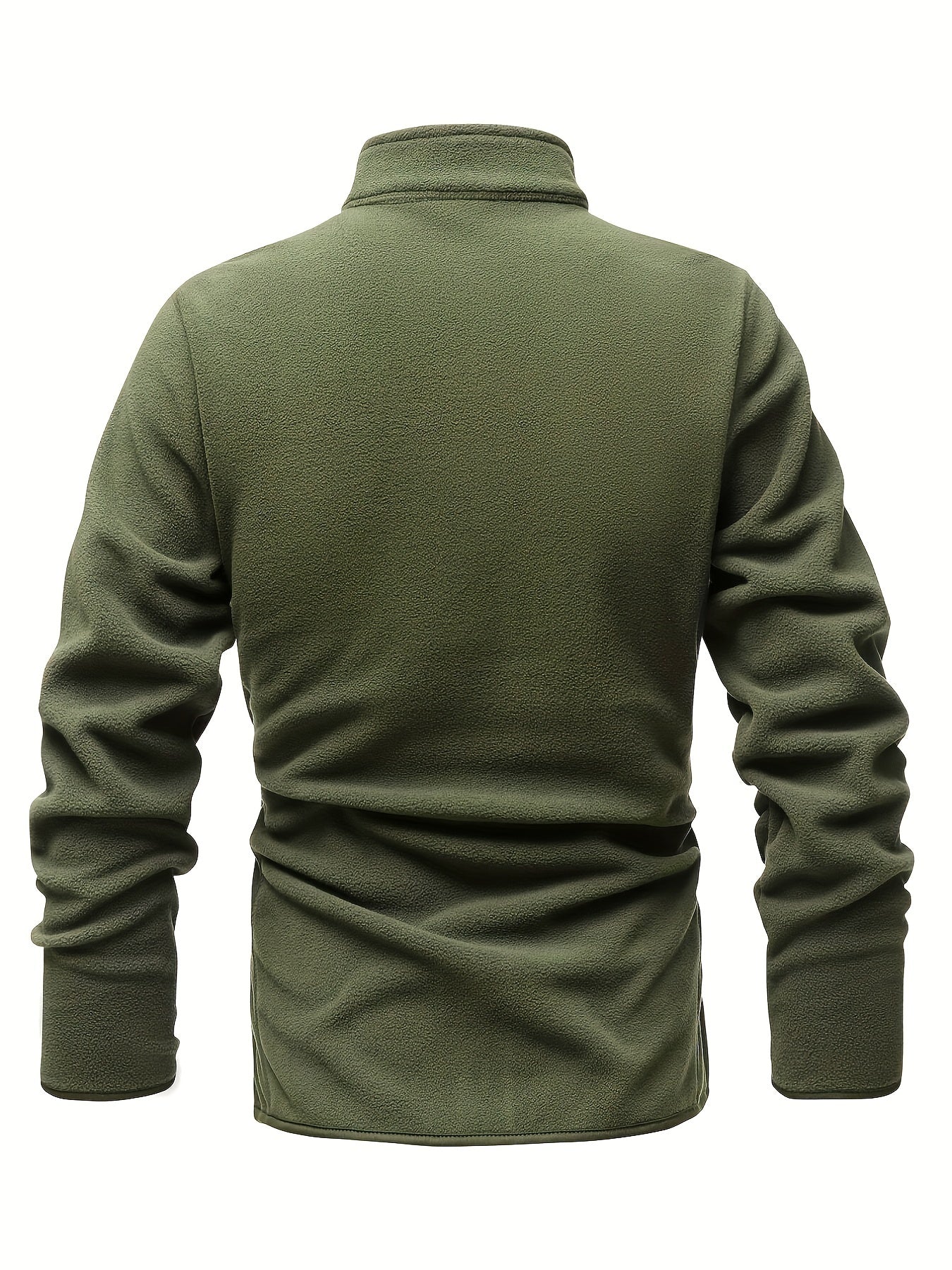 Warmes Plüsch-Fleece-Jacke, Herren-Casual-Stehkragen-Jacke Für Herbst Winter