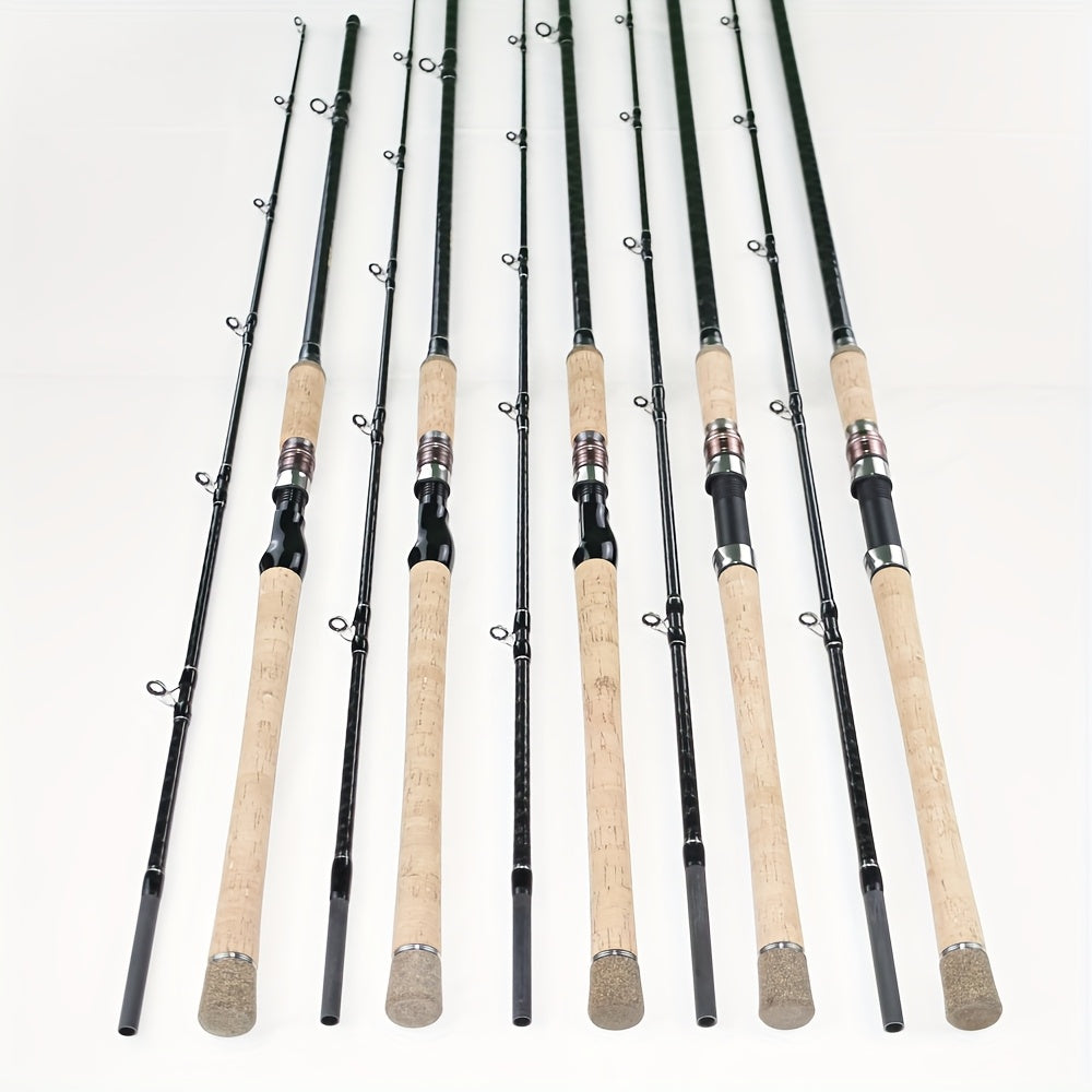 Zirkonium Blitz Angelrute XXH Hochbelastbare Kohlefaser-Rute - Verstellbare Länge von 210.01cm bis 299.92cm, Schnelle Aktion Leichte Kraft, Weiß & Schwarz, Salzwasser/Süßwasserangeln für Barsch, Thunfisch, Marlin - Robustes & Tragbares Design