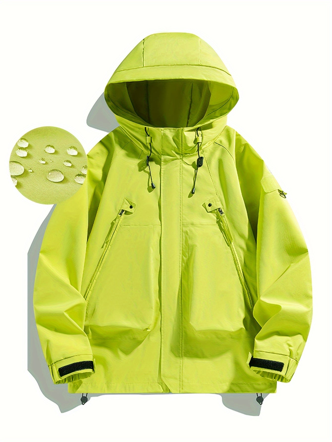 Wasserabweisende, winddichte Kapuzenjacke für Damen, lässiger, bequemer Mantel mit Reißverschlusstaschen und lockerer Passform, ideal für Outdoor-Wanderungen, Trekking, Angeln, Bergsteigen, Reisen, Oberbekleidung, sportlicher Stil für Frühling und Herbst