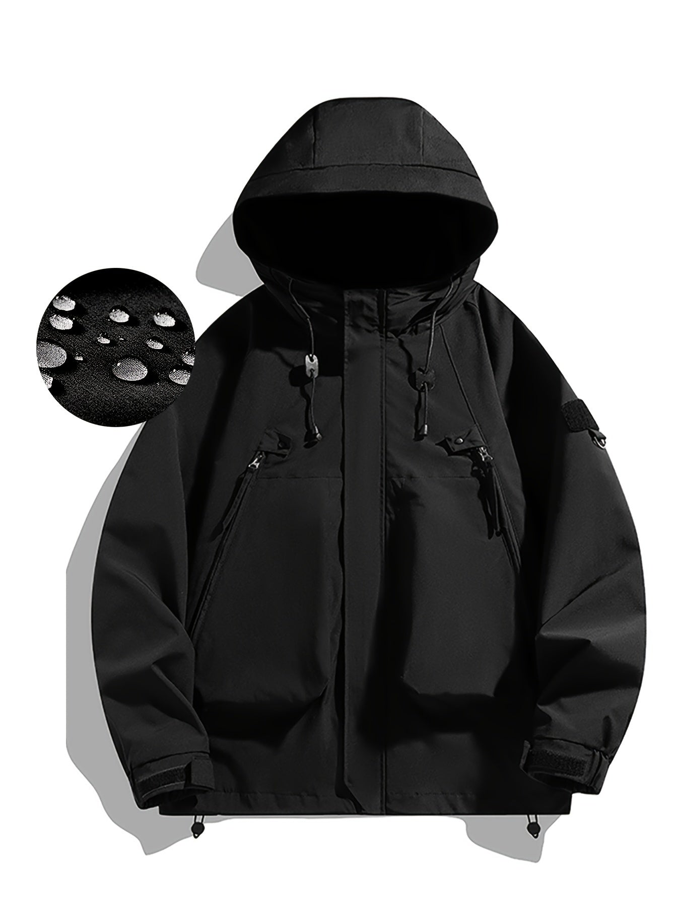 Wasserabweisende, winddichte Kapuzenjacke für Damen, lässiger, bequemer Mantel mit Reißverschlusstaschen und lockerer Passform, ideal für Outdoor-Wanderungen, Trekking, Angeln, Bergsteigen, Reisen, Oberbekleidung, sportlicher Stil für Frühling und Herbst