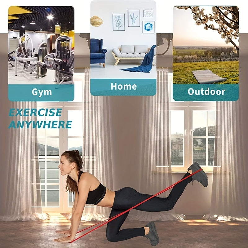 5-teiliges Set Sport Yoga Widerstandsbänder, Fitness Zugband, geeignet für Yoga, Krafttraining, Körperdehnung