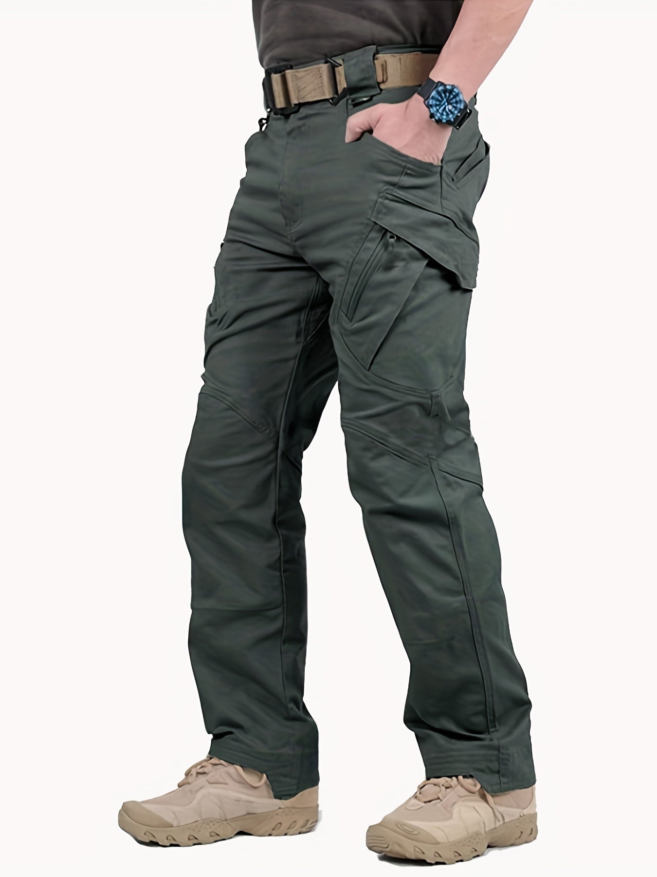 Outdoor-Funktionshose mit mehreren Taschen für Herren, Outdoor-Wanderhose, wasserdichte Jogginghose, abriebfeste Cargohose