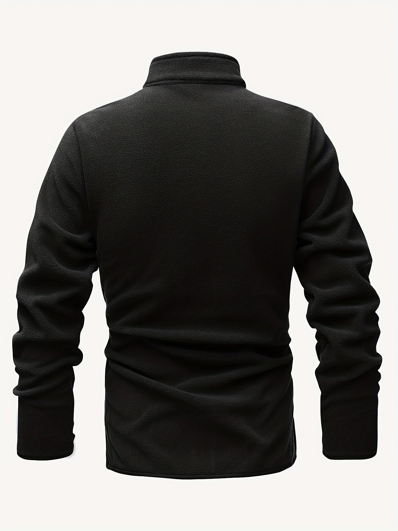 Warmes Plüsch-Fleece-Jacke, Herren-Casual-Stehkragen-Jacke Für Herbst Winter