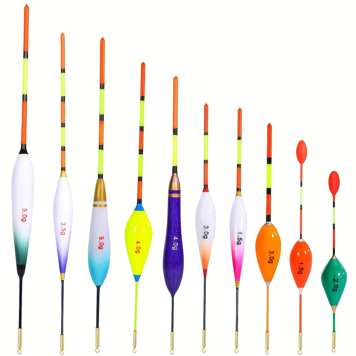 Sougayilang 10er-Pack Hochsensitivität Angeln Flöße, Holz Universal Flöße für Angler, Kurz & Sichtbar, Perfekt für Valentinstag Geschenk