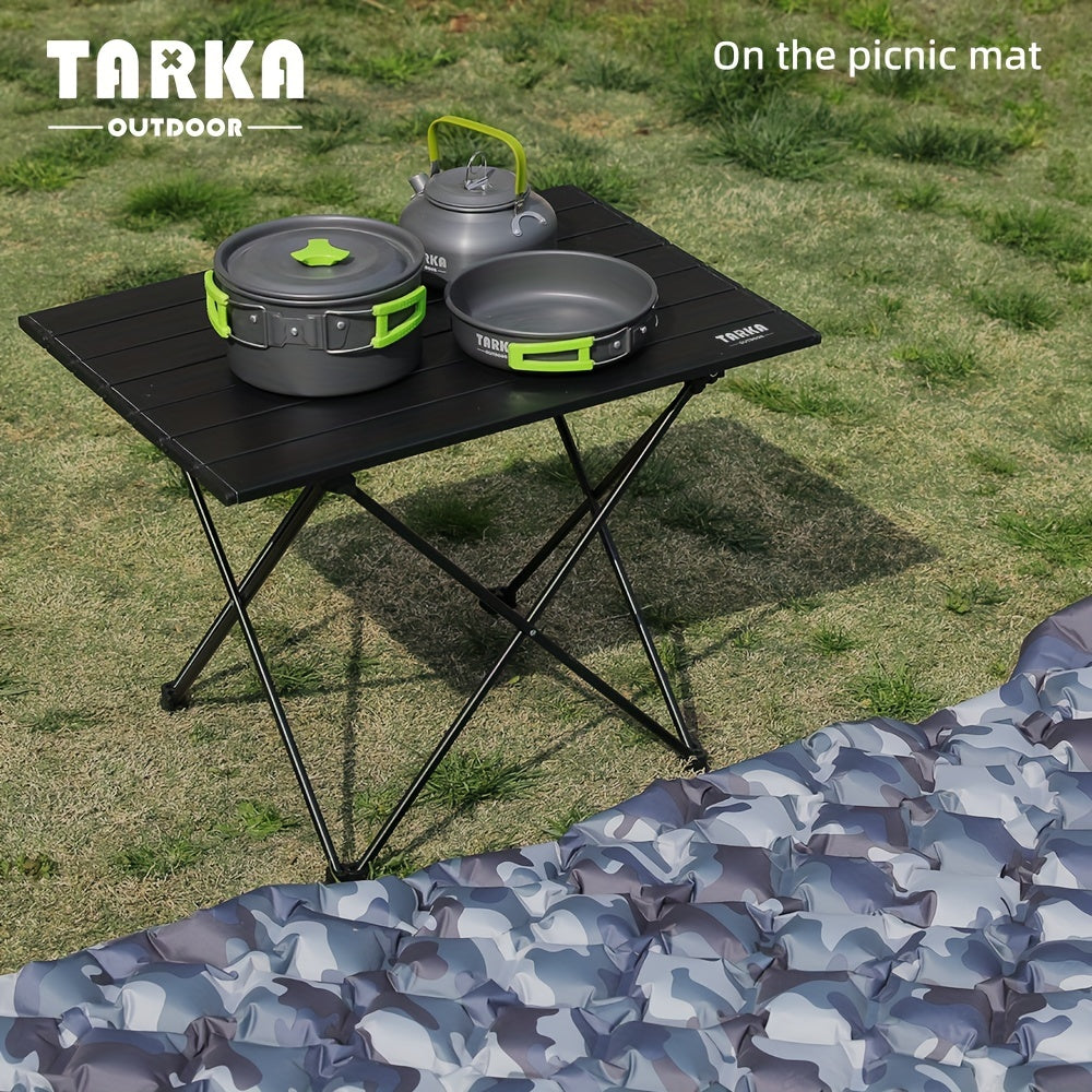 TARKA Outdoor Camping Klappbarer Tisch, Party Picknick BBQ Tragbarer Klappbarer Tisch, Hochfeste Ultraleichte Aluminiumtisch