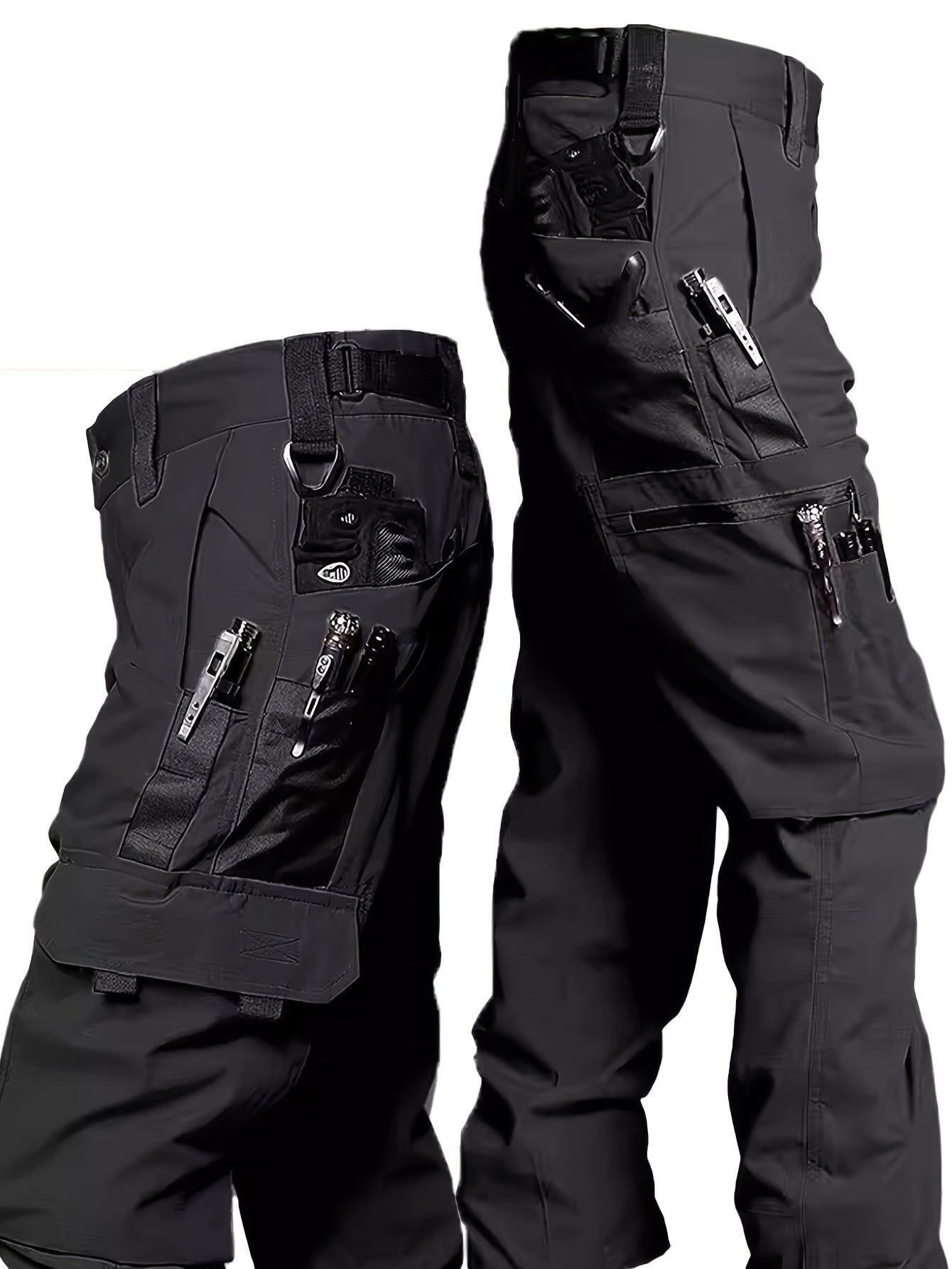 Herren Loose Fit Camo Cargo Hosen - Langlebig, Reißfest und Kratzfest mit Mehreren Funktionalen Taschen - Ideal für Outdoor-Aktivitäten im Frühling und Herbst wie Angeln und Wandern
