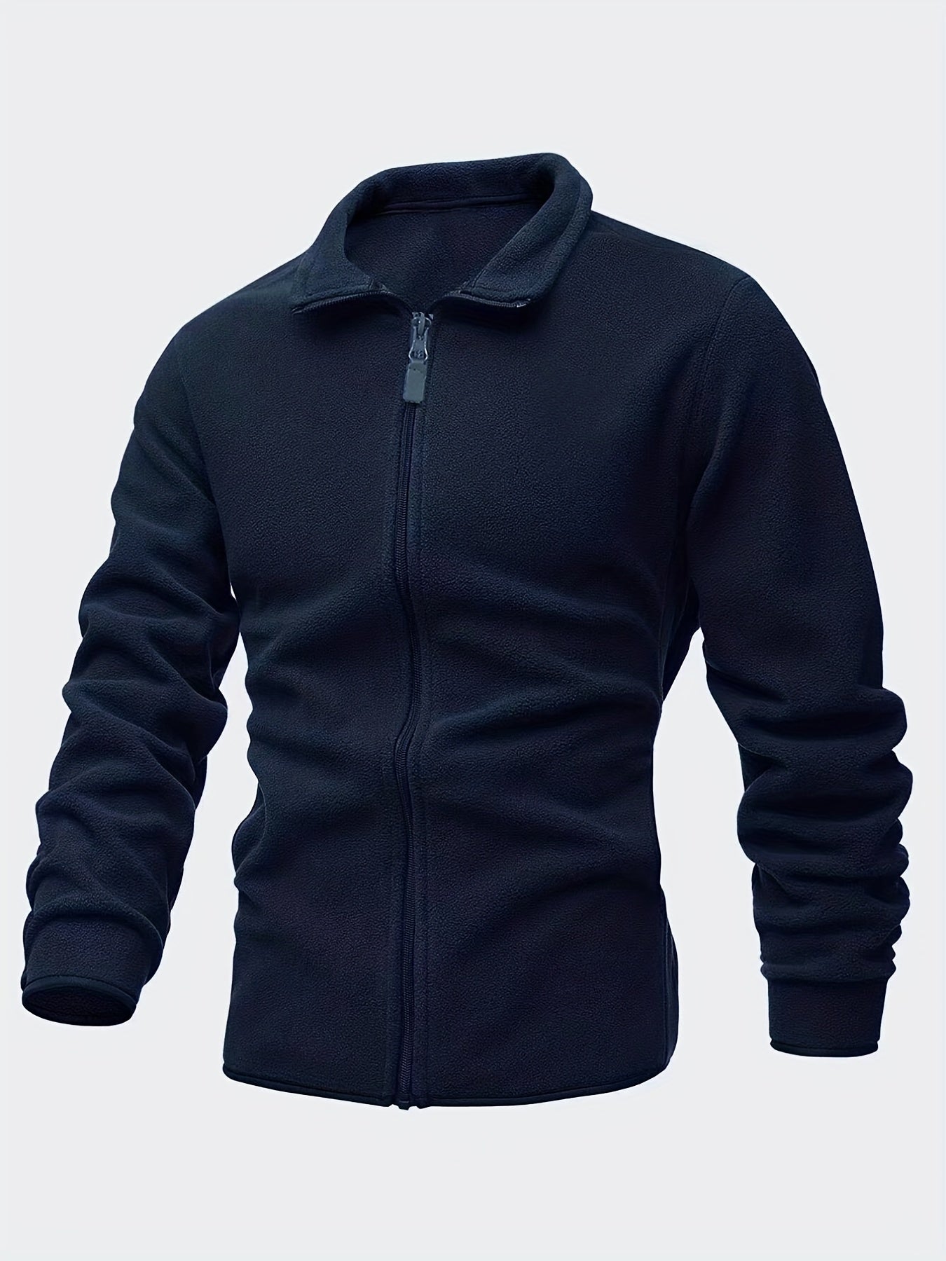 Warmes Plüsch-Fleece-Jacke, Herren-Casual-Stehkragen-Jacke Für Herbst Winter