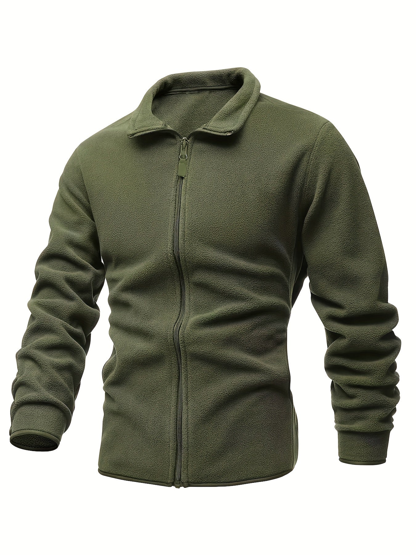 Warmes Plüsch-Fleece-Jacke, Herren-Casual-Stehkragen-Jacke Für Herbst Winter