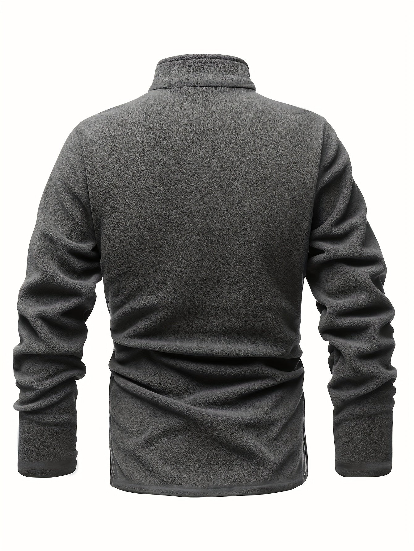 Warmes Plüsch-Fleece-Jacke, Herren-Casual-Stehkragen-Jacke Für Herbst Winter