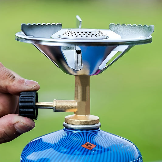 Windfeste Camping-Kocher - Robuster Isobutan-Gasbrenner für Rucksacktouren, Wandern & Outdoor-Kochen (ohne Gastank)