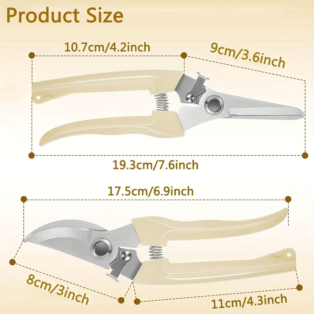 1pc/2pcs, Garten-Handschere-Set Mit Scharfen Klingen Zum Schneiden Von Blumen, Beschneiden Von Pflanzen, Bonsai Und Obstgärten. Die Pflanzenschere