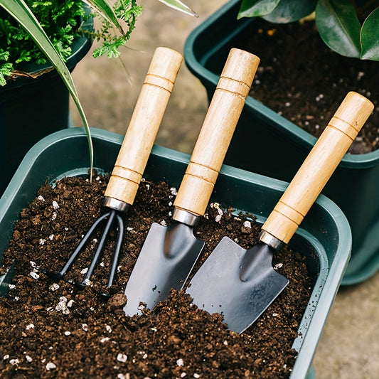 3-teiliges Set, Gartenwerkzeug Rechen Kelle Schaufel große Schaufel Mini-Kakteen lose Erde Blumen, Aluminiumlegierung Gartengeräte mit Griff für Gartenarbeit Graben, Handwerkzeuge, Gartenwerkzeug-Set