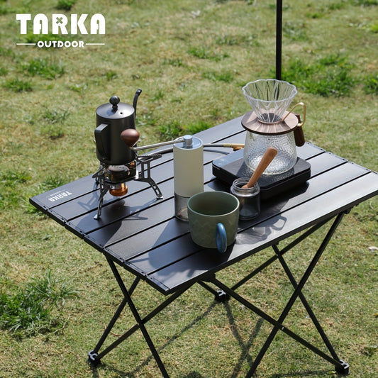 TARKA Outdoor Camping Klappbarer Tisch, Party Picknick BBQ Tragbarer Klappbarer Tisch, Hochfeste Ultraleichte Aluminiumtisch