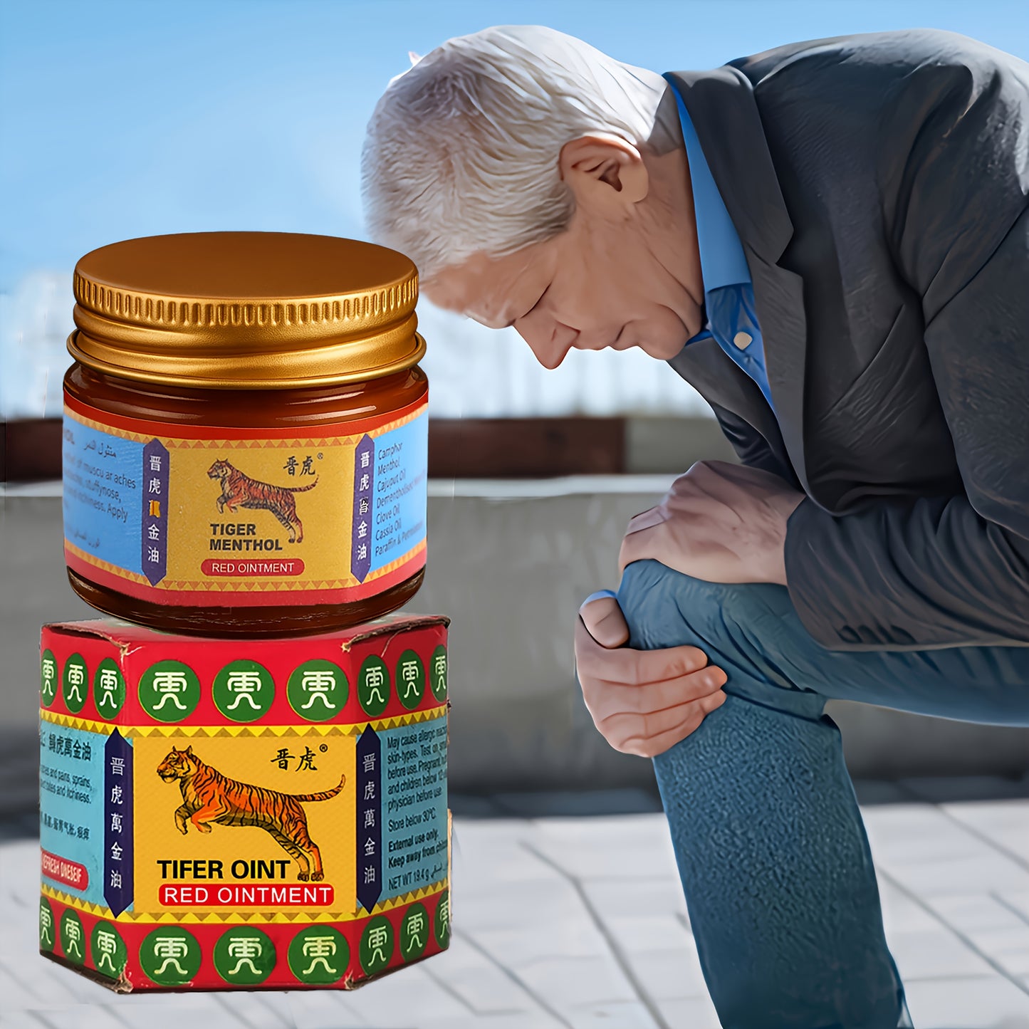 Thai Tiger Balm Muskelentspannung Massagecreme - Gelenkmassage Warmcreme, Enthält Vitamin E, Olivenblend, Tief Feuchtigkeitsspendend, Einfach Anzuwenden, Nicht Fettig - Sanfte Hautpflege Für Alle Hauttypen Mit Natürlichen Inhaltsstoffen