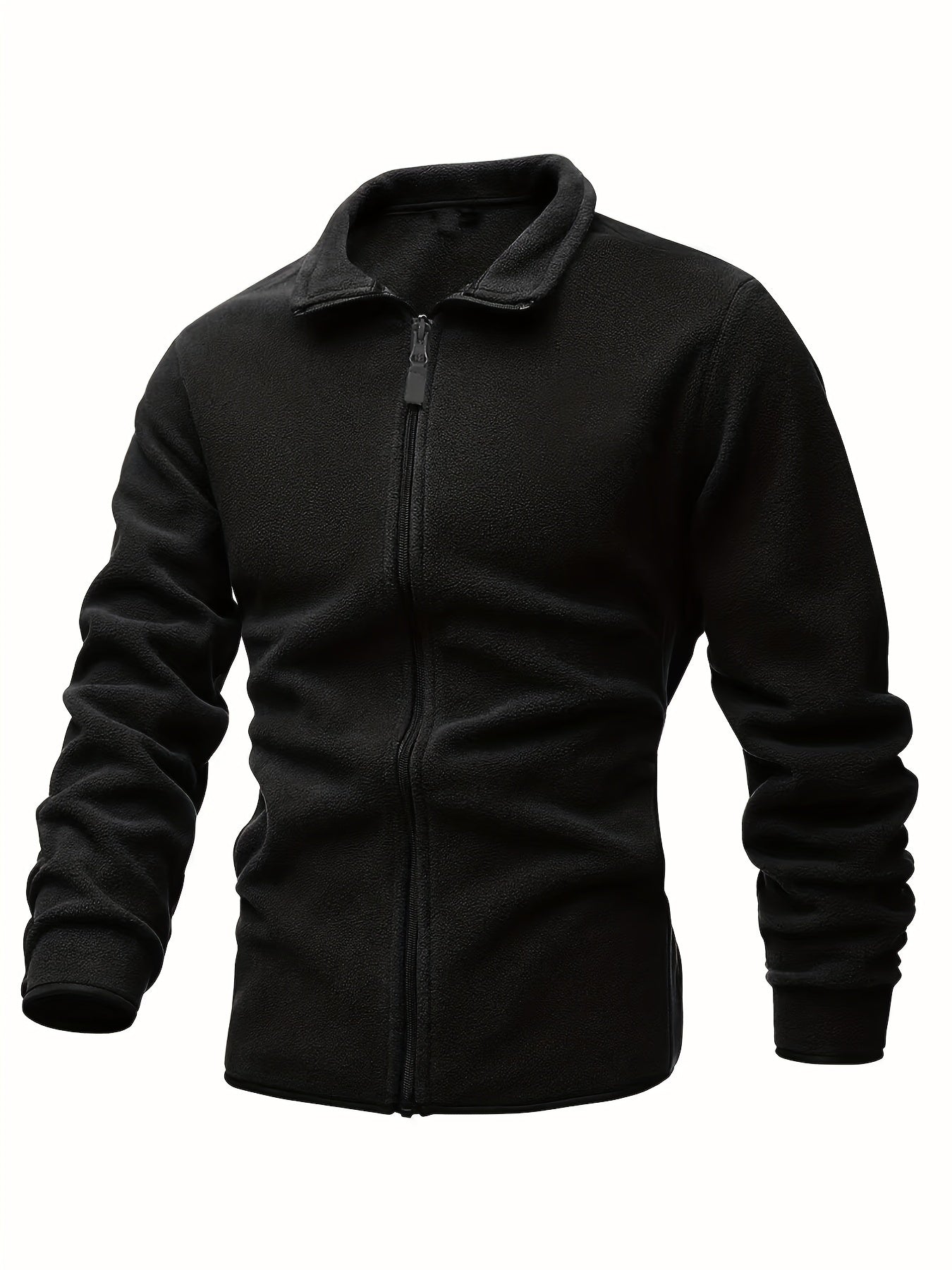 Warmes Plüsch-Fleece-Jacke, Herren-Casual-Stehkragen-Jacke Für Herbst Winter