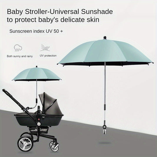 Sonnenschirm Für Kinderwagen, Fahrräder, Rollstühle Und Strandstühle, Wasserdichter Regenschirm Mit Schnalle