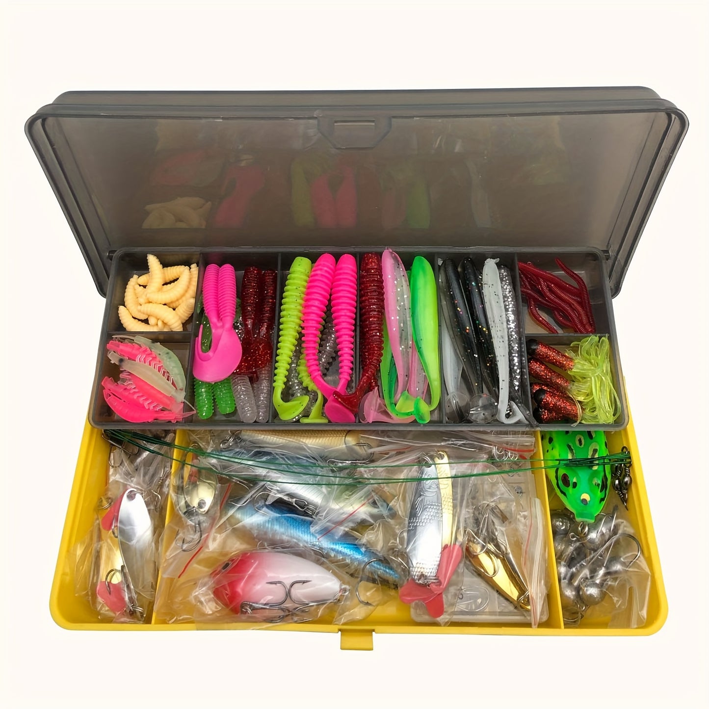 48/302 Teile/Satz Angelköder-Set Mit Harten Ködern, Schwimmködern Aus Kunststoff, Angelzubehör-Box, Bleistift-Minnow-Popper-Kurbelköder-Löffel, Spinner-Köder, Angelgeräte-Set Mit Jigkopfhaken