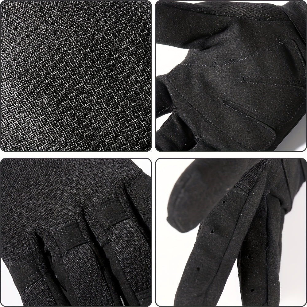 MVPTOO Herren-Fingerhandschuhe für Outdoor-Aktivitäten – Verstellbarer Handgelenkriemen, atmungsaktives Material für Wandern und Camping, flexible Handschuh