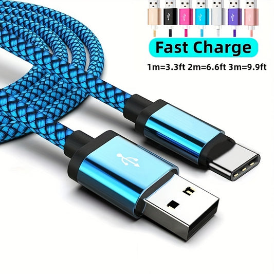 Hochgeschwindigkeits-Datenkabel Aus Nylon Für Samsung/Xiaomi/vivo/oppo/Redmi Und Weitere USB-C-Smartphones Ladegerätkabel