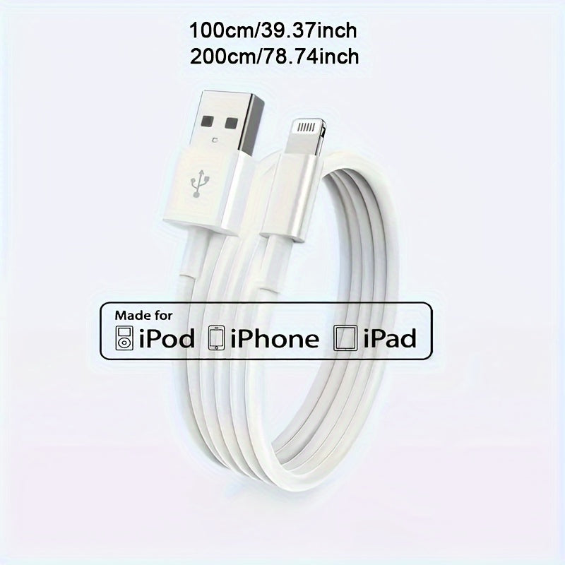 3 Stück/1 Stück [Apple Mfi Zertifiziert] Schnellladekabel für iPhone - 6ft USB zu Lightning, Längen 10ft/6ft/3ft, Kompatibel mit iPhone 14 Pro Max/13 Pro Max/12 Mini/11 Pro/11/Xs/1/Xr/8/7/6S/iPad, Air
