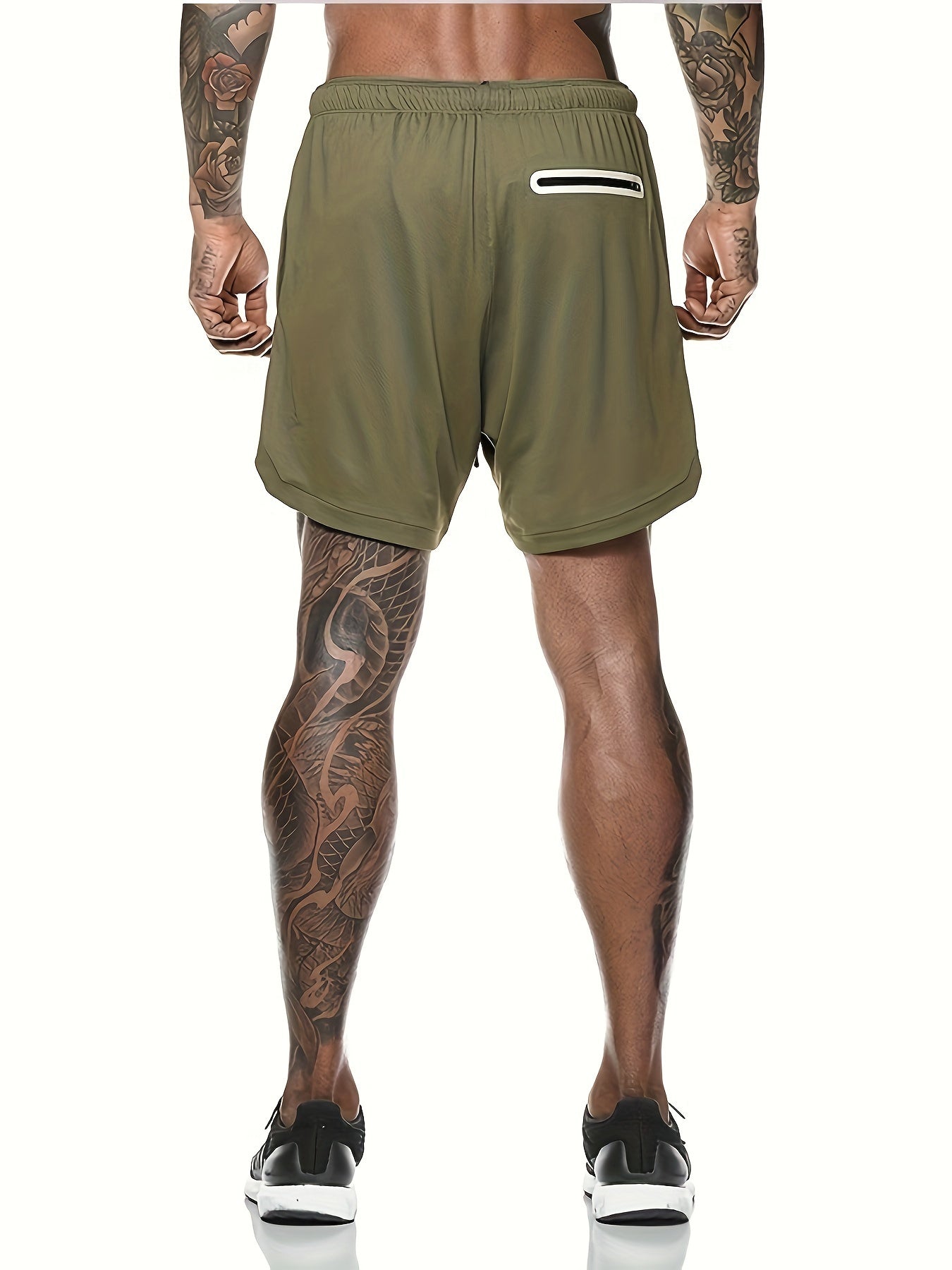 Herren-Sommer-Casual-Sportshorts - Atmungsaktiv, leichtgewichtiges Polyester, Rot mit schwarzen Seitentaschen und Kordelzug-Taschenbund, perfekt für Laufen, Training, Wandern & Outdoor-Aktivitäten, Sommer-Trainingsausrüstung | Kordelzug-Taschenbund | Beq