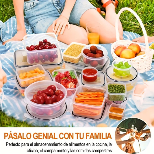 24pcs Behälter-Sets, Auslaufsichere Küchen-Aufbewahrungsbox-Set, Lebensmittel-Aufbewahrungsbehälter Mit Versiegeltem Deckel, Für Obst, Gemüse, Snack, Transparent, Küchen-Aufbewahrungsmittel