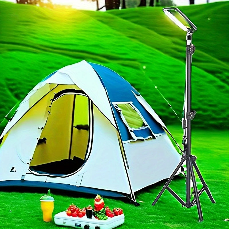 1-teiliges Campinglicht für den Außenbereich, tragbare multifunktionale LED-Lampe, wiederaufladbare Arbeitslampe mit 73 cm bis 180 cm langem, verstellbarem Teleskopstativ, Stromversorgung über USB für die Beleuchtung von Campingplätzen und Hinterhöfen
