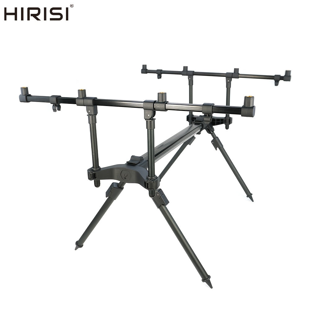 HIRISI Karpfenangel-Rod-Pod-Set für 4 Angelruten Bank Sticks Rod Holder Support Angelsportzubehör