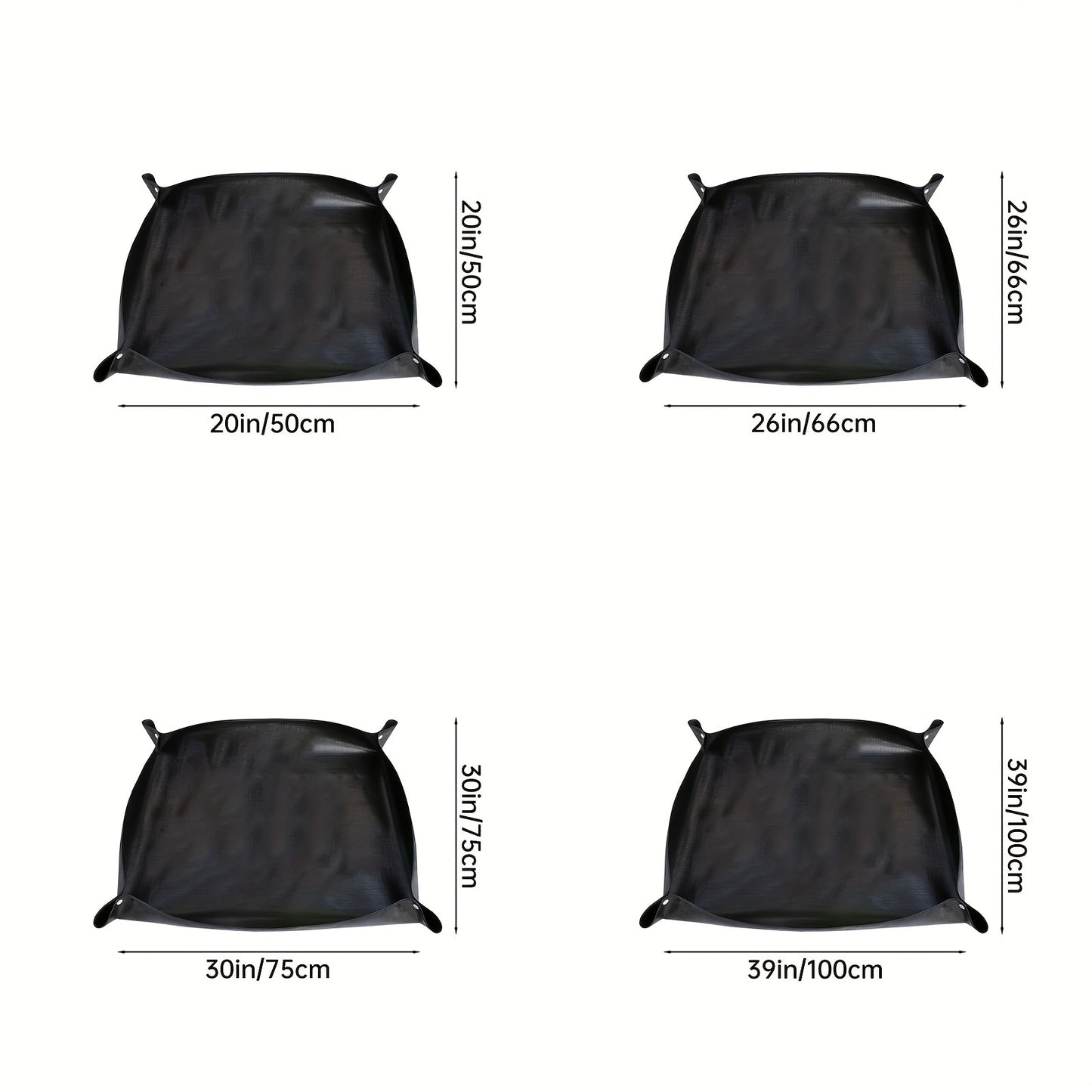 1pc Schwarze Gartenpflanzen-Umtopfmatte, Faltbares Gartenarbeitsgewebe Für Die Pflege Von Zimmerbonsai-Sukkulentenpflanzen, Wasserdichtes Verdicktes PE-Gewebe Für Haushaltsgartenmatten, Gartengerätesets