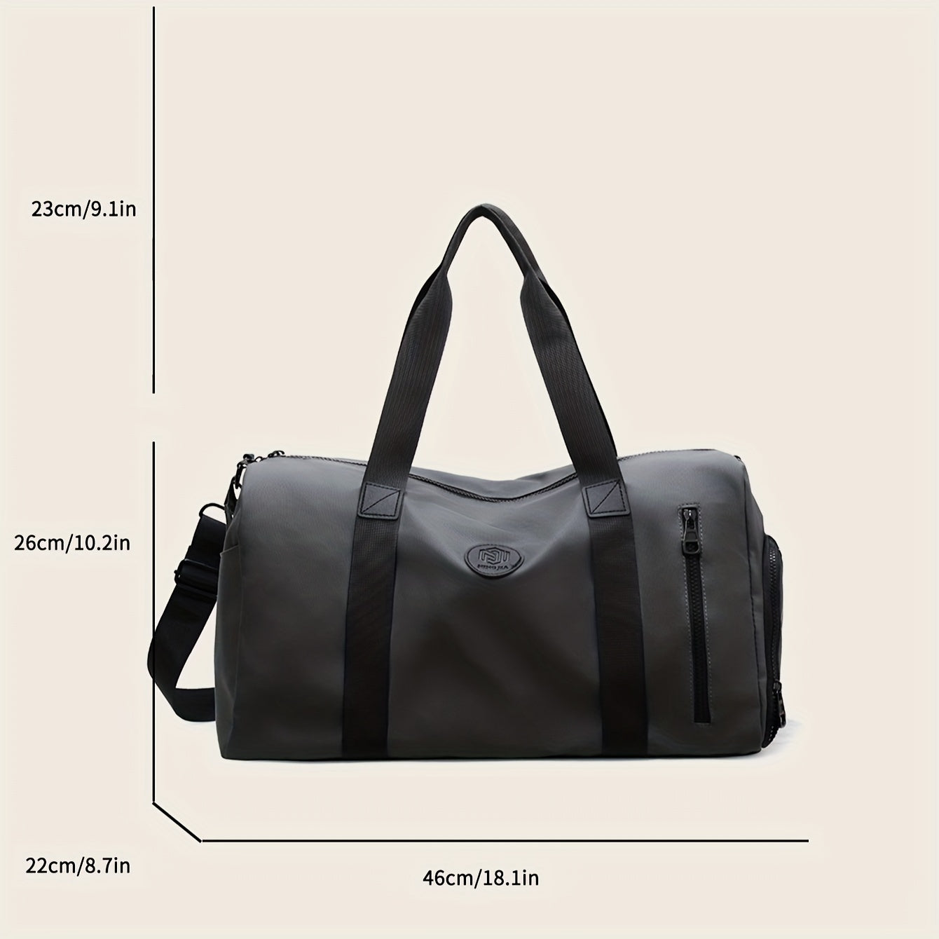 Leichte, Tragbare Reisetasche, Einfarbige, Vielseitige Reisetasche Mit Reißverschluss, Sport-Fitness-Tasche