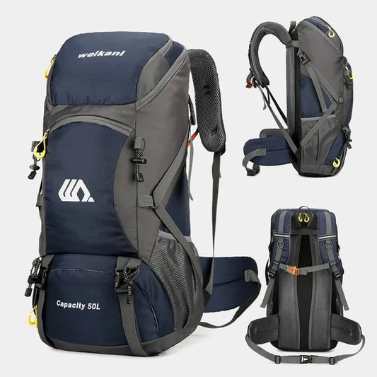 50L Reiserucksack Campingtasche für Männer Große Wandertasche Touristenrucksack Wasserdichte Outdoor-Sportklettern Bergsteigertasche