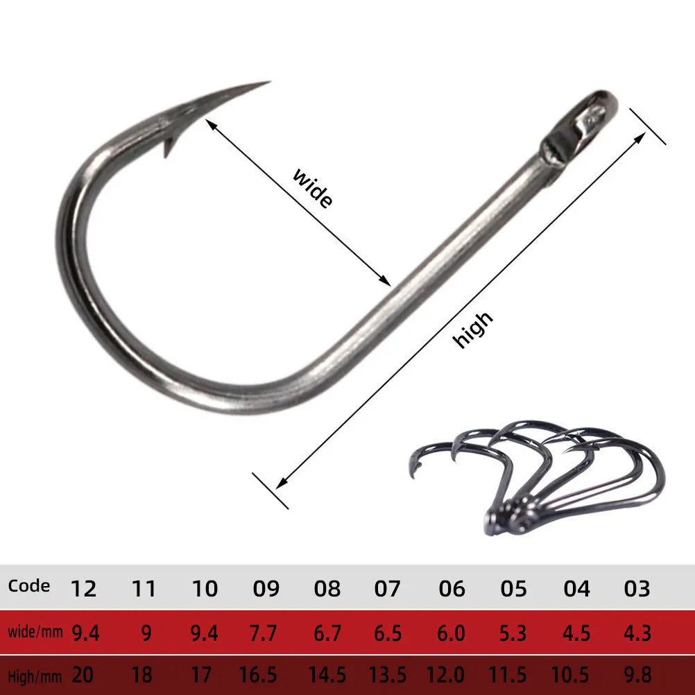 1000PCS Angelhaken Set High Carbon Steel Sharp Durable Barbed Fishhook Rock Fishing Equipment Gear Tackle Zubehör mit Box