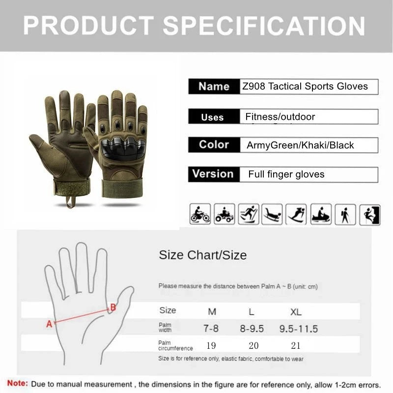 Taktische Militärhandschuhe Schießhandschuhe Touch Design Fitness Schutz Sport Motorrad Jagd Vollfinger Wanderhandschuhe