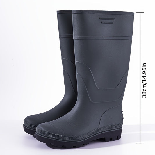 Herren Regenstiefel In Einfarbiger Optik Und Tarnmuster, Bequeme Rutschfeste Strapazierfähige Wasserschuhe Für Outdoor-Aktivitäten Von Männern