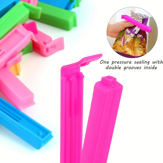 10 Stück Lebensmittelbeutel-Chip-Clips, Tragbare Lebensmittel-Frischhaltungsklemmen, Wiederverwendbare Feuchtigkeits- Und Staubdichte Klemmen, Für Verschiedene Plastiktüten Und Snacktüten, Küchenorganisatoren Und Aufbewahrung, Küchenzubehör, Küchengeräte