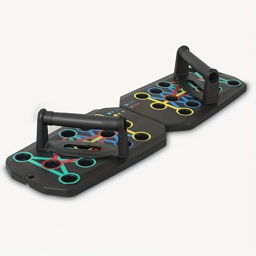 1/2 Stück Multifunktionaler Push-Up-Board-Trainer - Stärkt die Brustmuskeln, verbessert die Haltung, erhöht die Gesamtfitness - PVC-Material, Schwarz mit farbigen Indikatoren, perfekt für Heim- und Fitnessübungen im Fitnessstudio, Fitnessgeräte für Zuhau